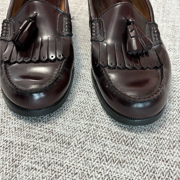 G H BASS Men’s Burgundy Tasseled Leather Loafers GREAT Condition Size 12M - Picture 10 of 12